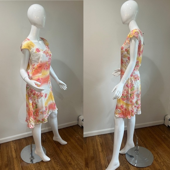 NWT Cacharel Silk Floral Dress - Picture 3 of 10